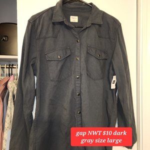 Long sleeve button down with pearl snaps